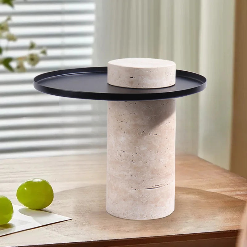 Serviertablett aus Travertin-Stein – Elegantes Accessoire für Gastronomie und Heim - Unique Outlet