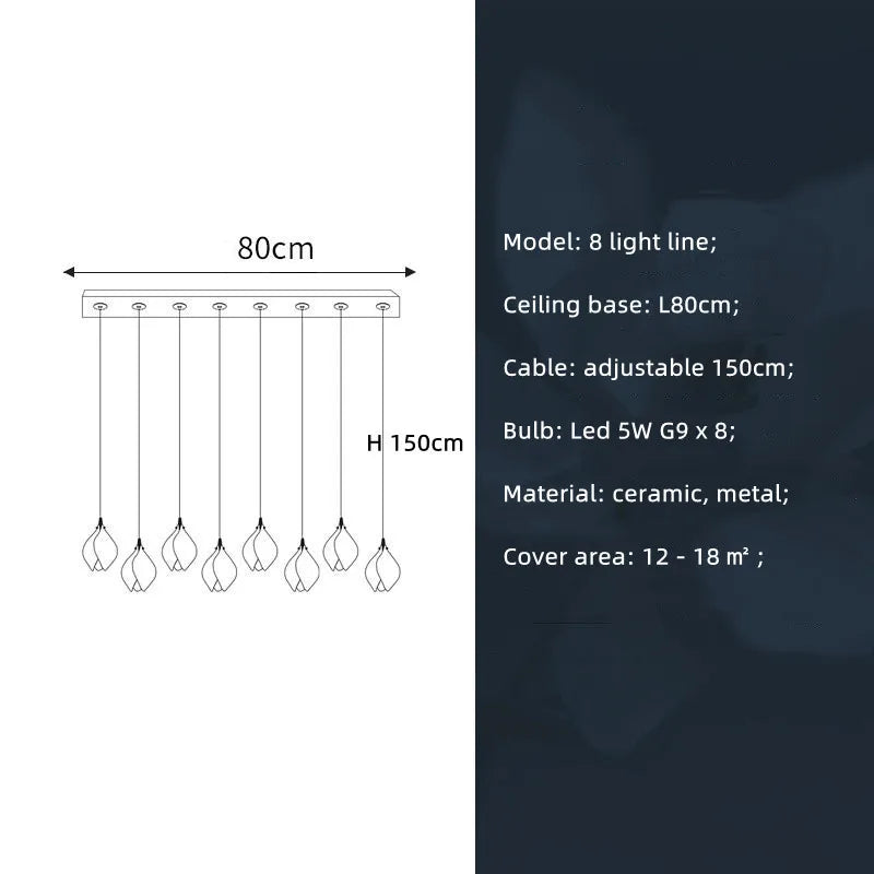 Moderne Keramik-Blütenform LED-Deckenleuchte - Unique Outlet