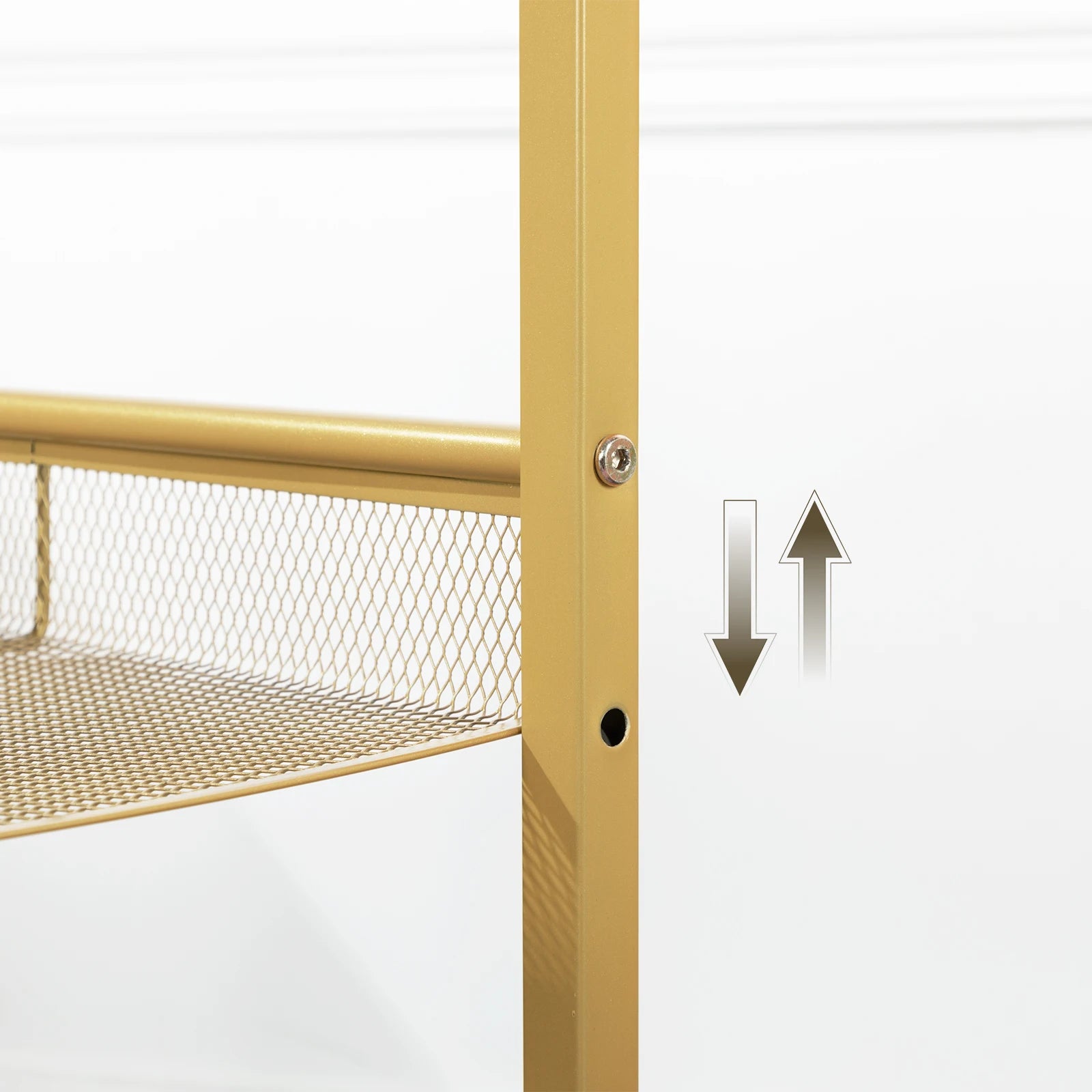 3-Ebenen Beistelltisch mit Gehärtetem Glas und Gitter, Telefon-Tisch für Wohn- und Schlafzimmer - Unique Outlet
