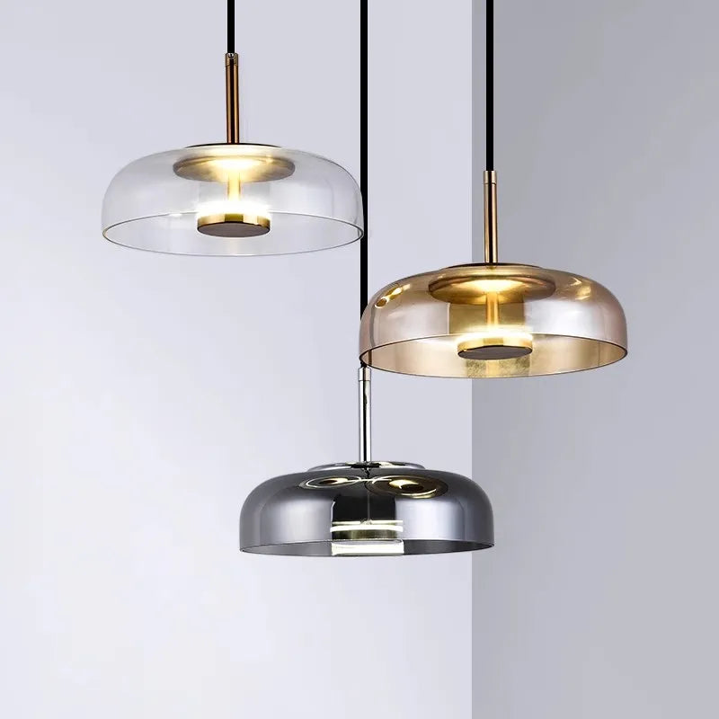 Moderne Pendelleuchten im nordischen Stil – LED Glas-Hängelampe für Esszimmer und Schlafzimmer - Unique Outlet
