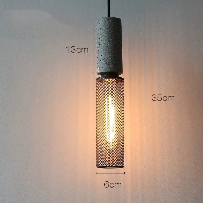 Loft-Stil Industrielle LED-Pendelleuchte - Beton-Metallschirm für Schlafzimmer, Bar, Café und Esszimmer im nordischen Design - Unique Outlet