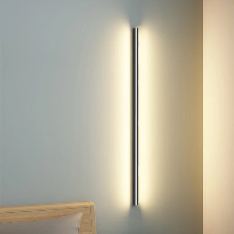 Minimalistische LED-Wandleuchten – Lange Streifen-Wandlampen für Schlafzimmer und Bad in Schwarz, Gold, Weiß - Unique Outlet