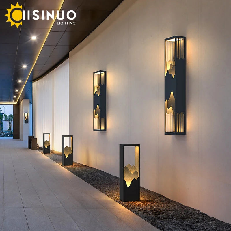 LED-Außenlicht, Wasserdicht, Garten-Dekorationslampen, für Balkon, Innenhof, Straße, Wandleuchte, Außenleuchten - Unique Outlet