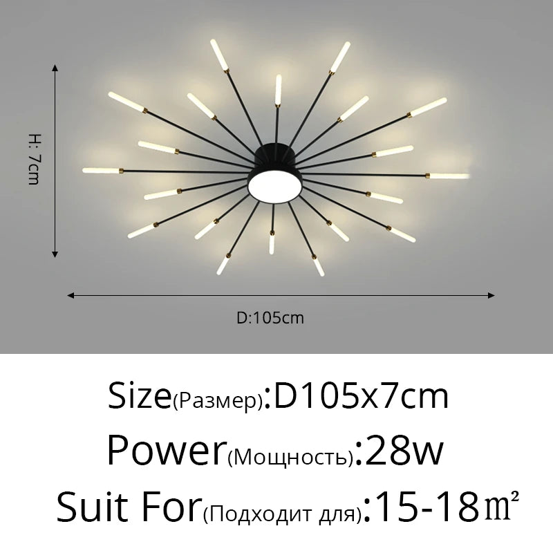 "Glänzender Mittelpunkt" Moderner LED Deckenleuchter - Unique Outlet