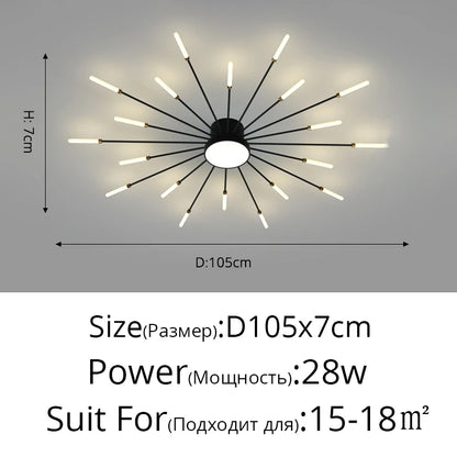 "Glänzender Mittelpunkt" Moderner LED Deckenleuchter - Unique Outlet