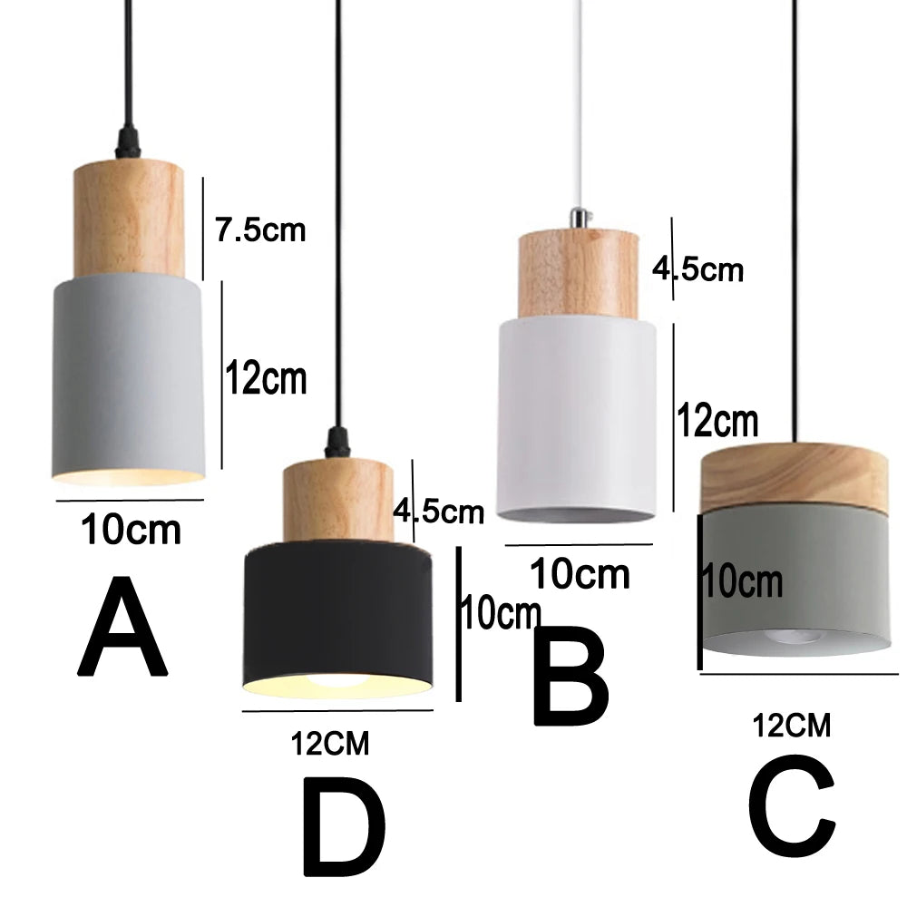 Nordische LED-Pendelleuchten aus Metall und Holz - Moderne Hängelampen für Esszimmer und Küche - Unique Outlet