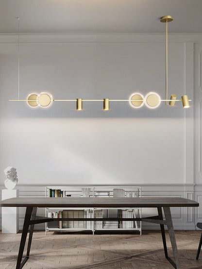 Luxuriöse, stilvolle Messing-Gold-LED-Hängelampe für Tische, Neuheit 2023, für einfache Heim-, Haus- und Villendekoration - Unique Outlet