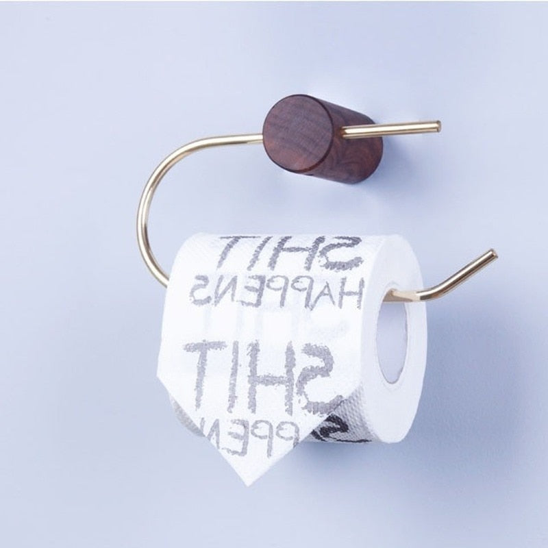Kreativer Bohrfreier Halter im nordischen Stil, Toilettenpapierhalter aus Messing, Handtuchhalter, Toilettenpapier-Spender - Unique Outlet