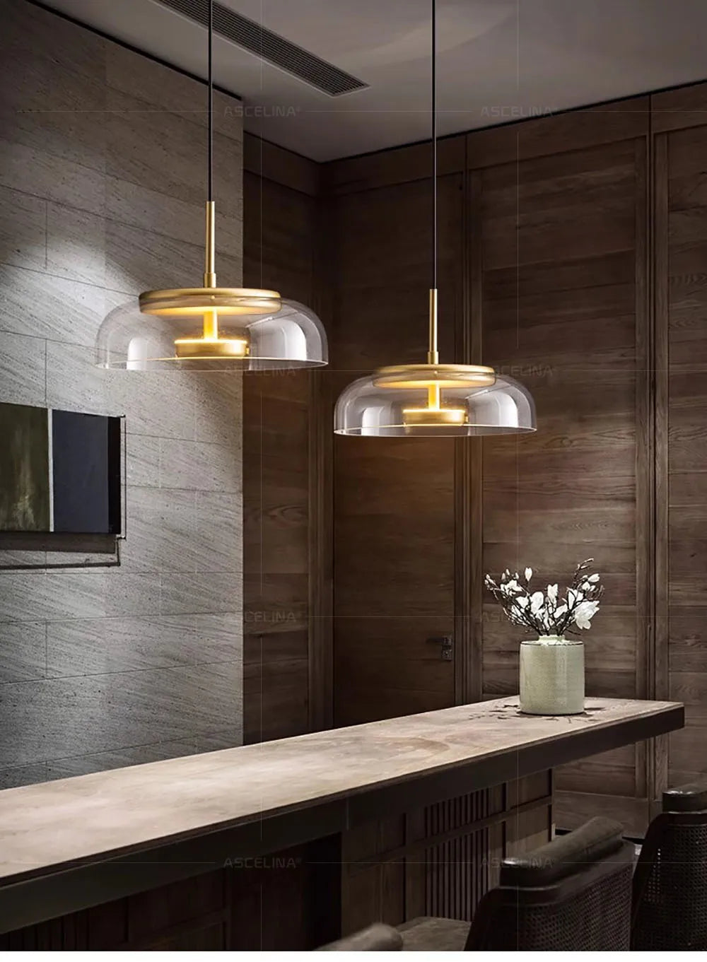 Moderne Pendelleuchten im nordischen Stil – LED Glas-Hängelampe für Esszimmer und Schlafzimmer - Unique Outlet