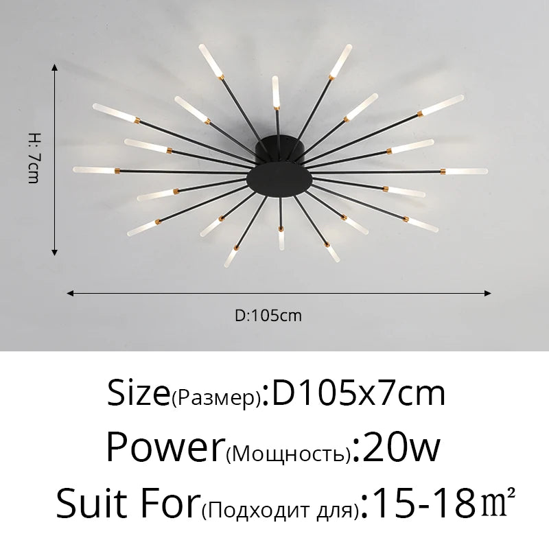"Glänzender Mittelpunkt" Moderner LED Deckenleuchter - Unique Outlet