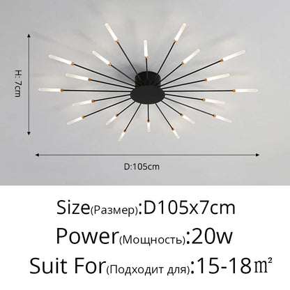 "Glänzender Mittelpunkt" Moderner LED Deckenleuchter - Unique Outlet