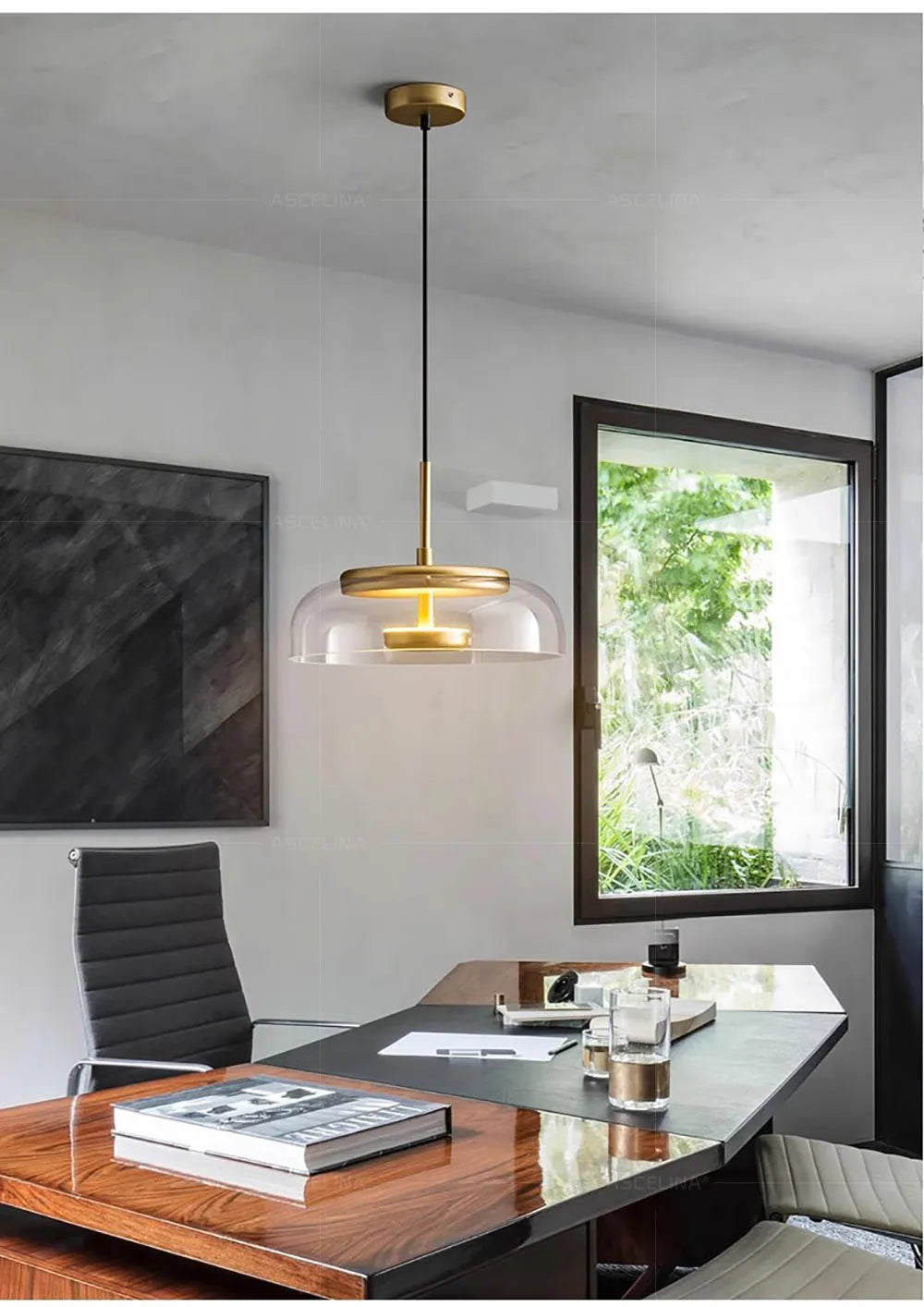 Moderne Pendelleuchten im nordischen Stil – LED Glas-Hängelampe für Esszimmer und Schlafzimmer - Unique Outlet