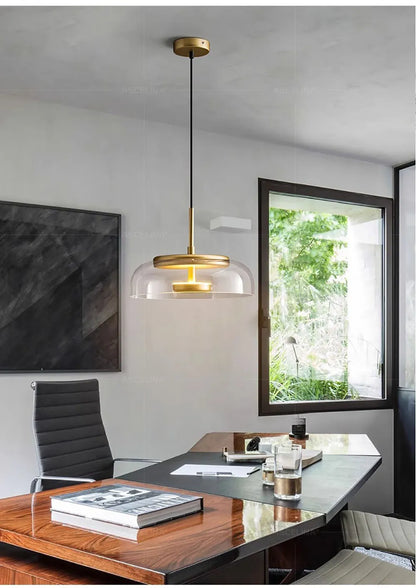 Moderne Pendelleuchten im nordischen Stil – LED Glas-Hängelampe für Esszimmer und Schlafzimmer - Unique Outlet