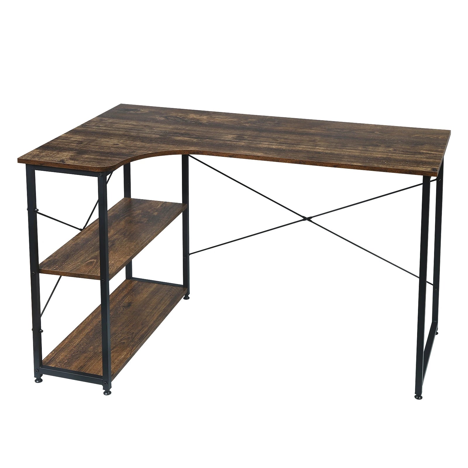 L-förmiger Schreibtisch, Bürotisch, Arbeitsplatz, Computertisch, PC-Laptop-Tisch, Ess- und Gaming-Tisch, 120x74x71.5cm, 1-teilig - Unique Outlet