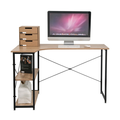 L-förmiger Schreibtisch, Bürotisch, Arbeitsplatz, Computertisch, PC-Laptop-Tisch, Ess- und Gaming-Tisch, 120x74x71.5cm, 1-teilig - Unique Outlet