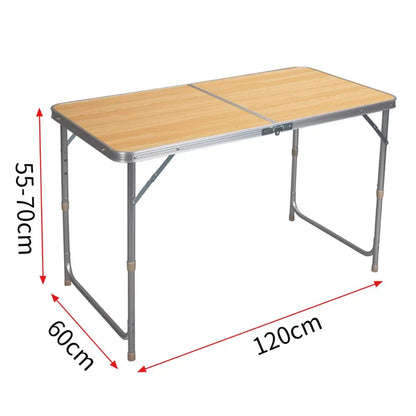 Weißer Campingtisch - Leichter, Faltbarer Outdoor-Gartentisch für Picknick, Balkon und Markt, Höhenverstellbar - Unique Outlet