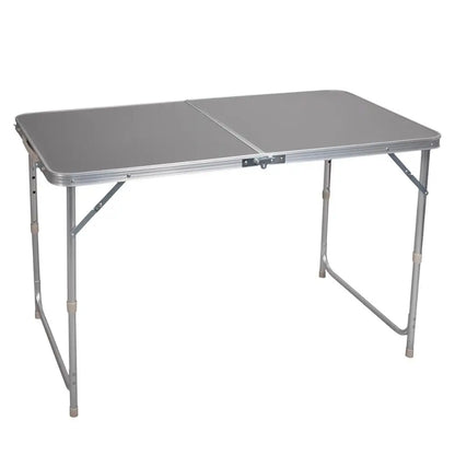 Weißer Campingtisch - Leichter, Faltbarer Outdoor-Gartentisch für Picknick, Balkon und Markt, Höhenverstellbar - Unique Outlet