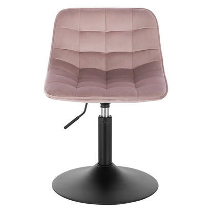 Barhocker aus Samt, Höhenverstellbar - Küchenhocker mit Rückenlehne, 360° Drehbar, für Zuhause, Bar, Küche - Unique Outlet
