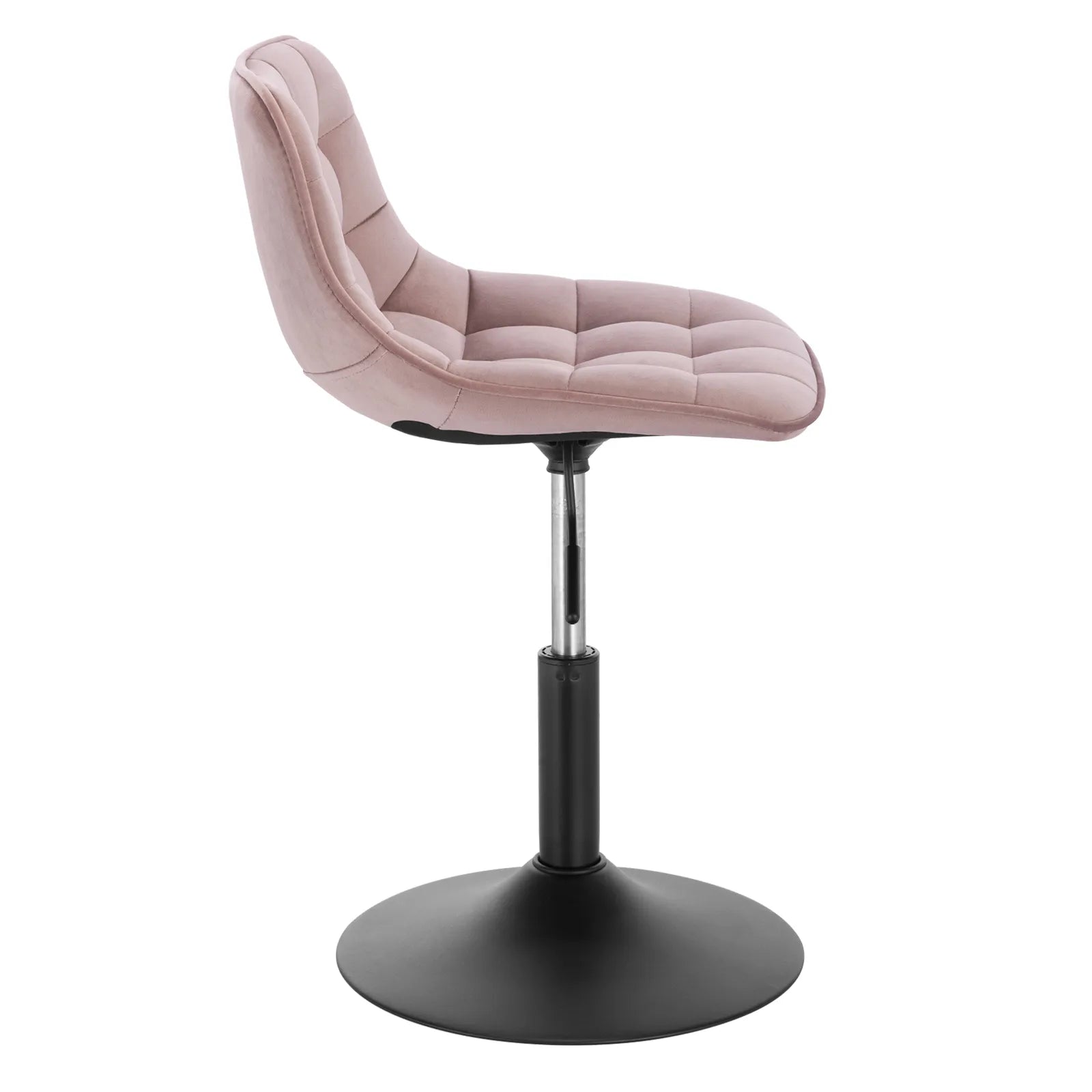 Barhocker aus Samt, Höhenverstellbar - Küchenhocker mit Rückenlehne, 360° Drehbar, für Zuhause, Bar, Küche - Unique Outlet