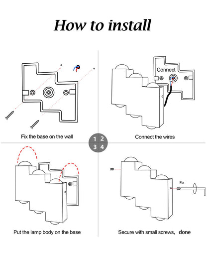 Außenwandleuchte "4STEPS", 12 W, IP65 wasserdicht - Unique Outlet