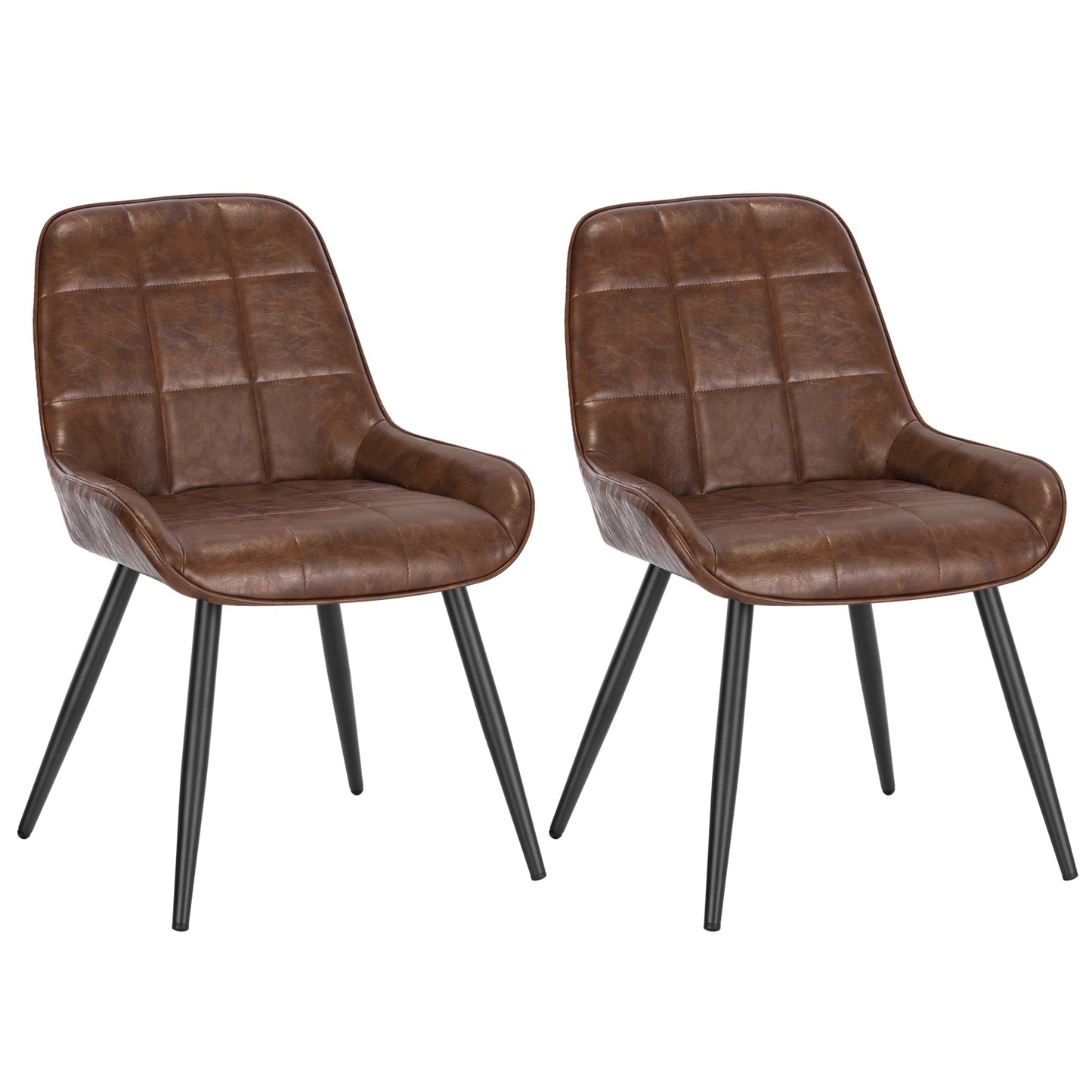 2-teiliges Set Samt-Esszimmerstühle, ergonomische skandinavische Entspannungsstühle mit Rückenlehne für Küche, Wohnzimmer & Schlafzimmer - Unique Outlet
