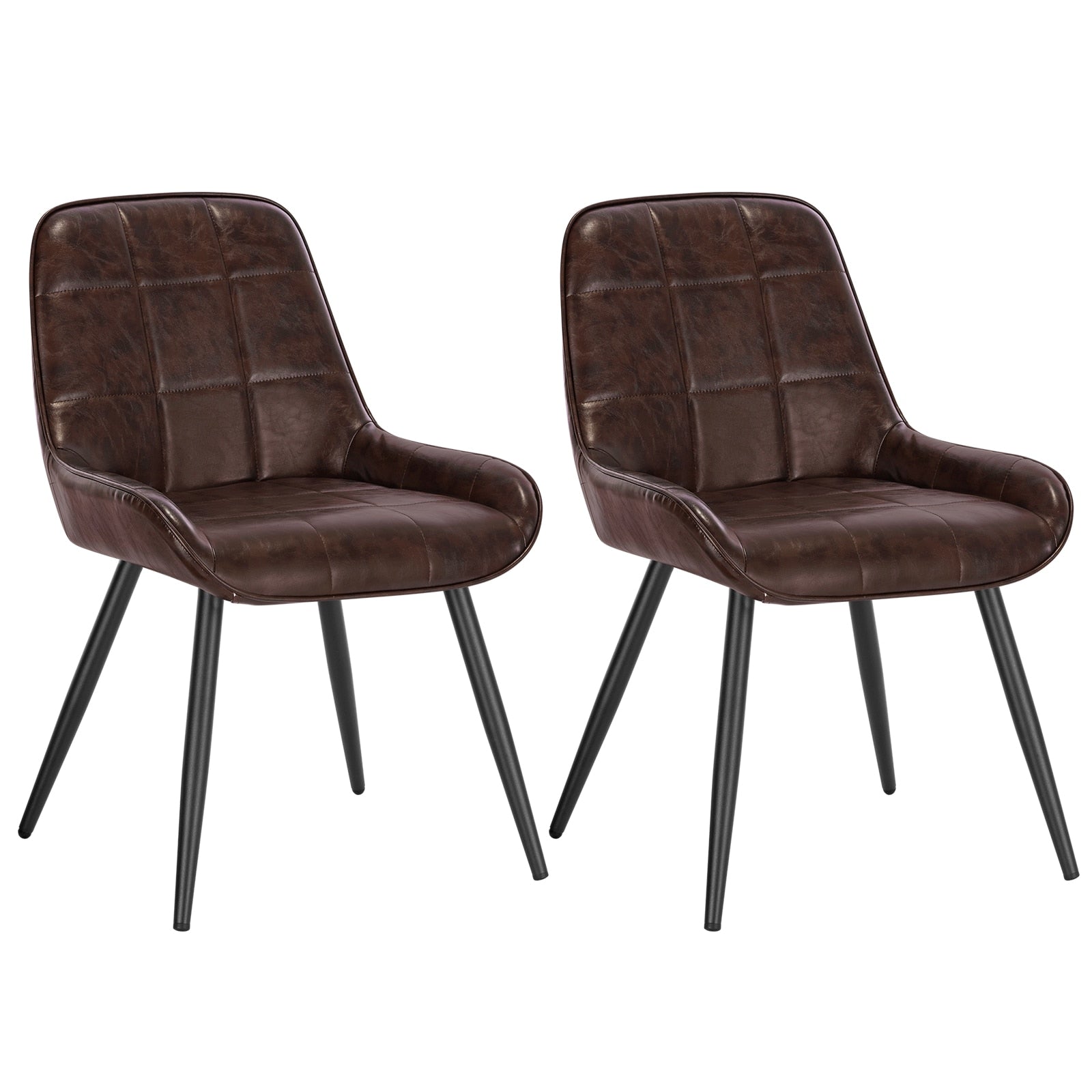 2-teiliges Set Samt-Esszimmerstühle, ergonomische skandinavische Entspannungsstühle mit Rückenlehne für Küche, Wohnzimmer & Schlafzimmer - Unique Outlet