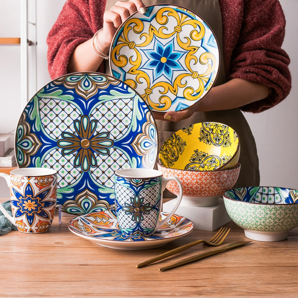 Jasmin Pattern Porzellan Tafelbedarf Geschirr Set - Unique Outlet