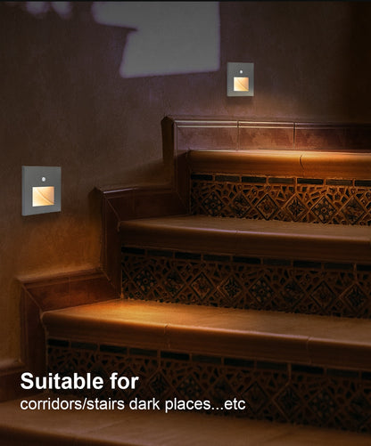 Einbau-LED-Wandleuchte, Treppen-LED-Licht, Bewegungsmelder-Sensor, AC85-265V, Flur-Treppen-Beleuchtung, Wandleuchte - Unique Outlet