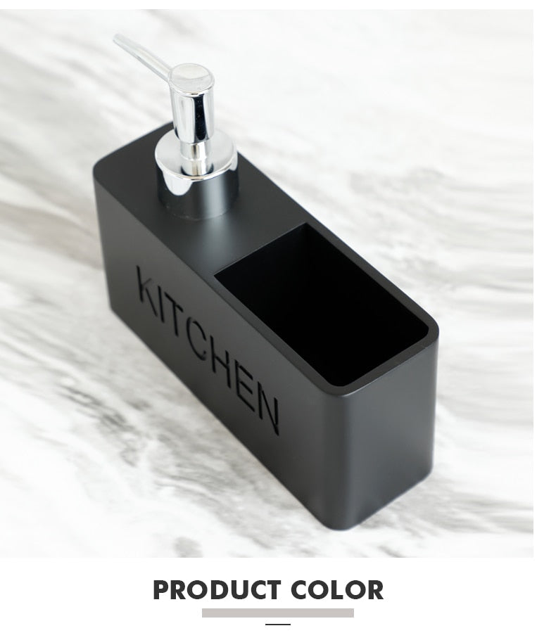 Modernes Küchenzubehör Seifenspender Set Flüssigseifenspender Pumpflasche Hält Schwämme/Bürsten - Unique Outlet