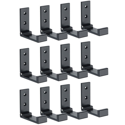 4/8 Stück Klapp-Wandhaken, versteckter Robe-Handtuch-Mantelhaken, Edelstahl-Haken für Zuhause, Küche, Badezimmer, matte schwarze Handtuchleiste - Unique Outlet