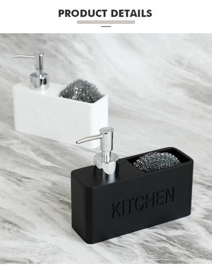 Modernes Küchenzubehör Seifenspender Set Flüssigseifenspender Pumpflasche Hält Schwämme/Bürsten - Unique Outlet