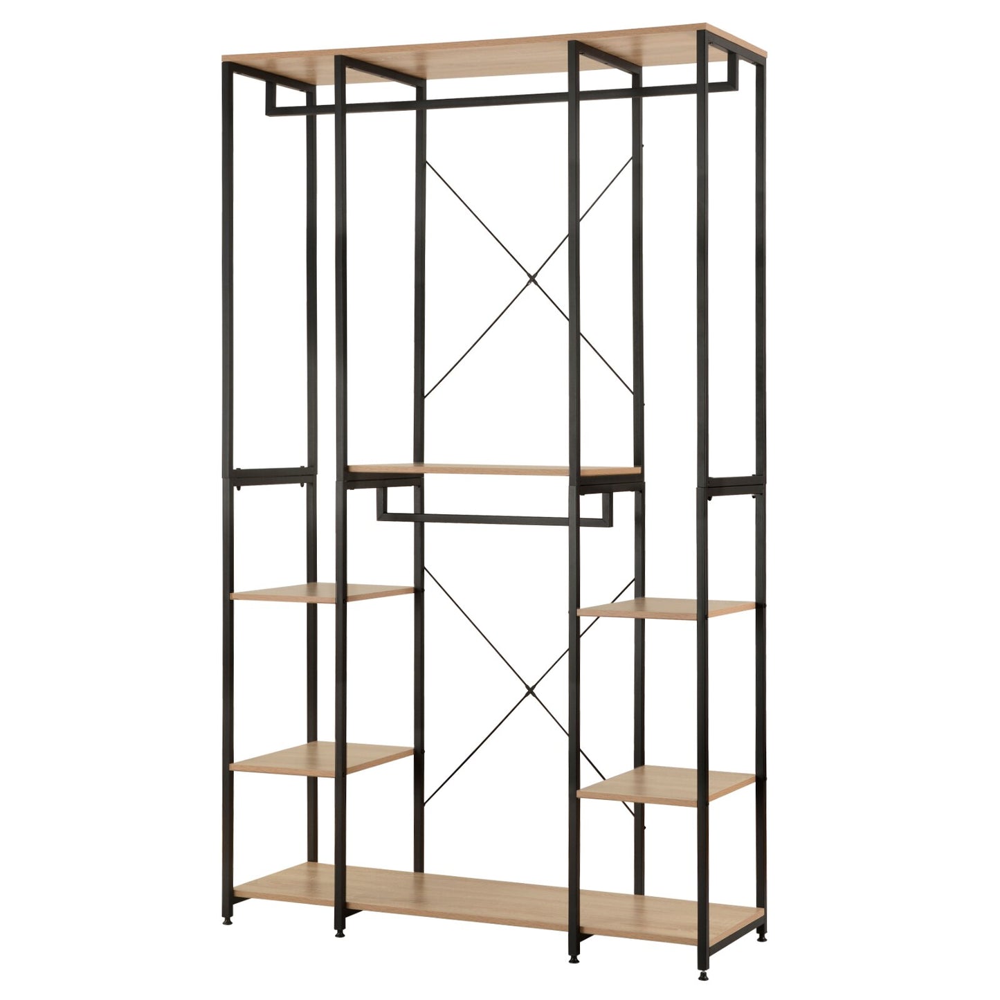 Kleideraufbewahrung mit Schuhregal - Moderner Kleiderständer für das Schlafzimmer und Wohnzimmer - 120x40x201 cm - umweltfreundliche Materialien - Einfache Montag - Unique Outlet