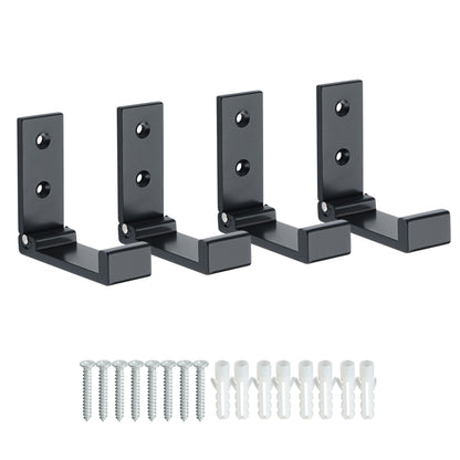 4/8 Stück Klapp-Wandhaken, versteckter Robe-Handtuch-Mantelhaken, Edelstahl-Haken für Zuhause, Küche, Badezimmer, matte schwarze Handtuchleiste - Unique Outlet