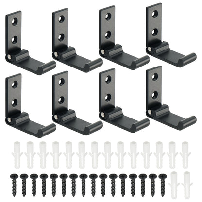 4/8 Stück Klapp-Wandhaken, versteckter Robe-Handtuch-Mantelhaken, Edelstahl-Haken für Zuhause, Küche, Badezimmer, matte schwarze Handtuchleiste - Unique Outlet