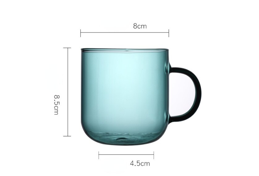 Hitzebeständige bunte Kaffeegläser mit Henkel, Haushalts-Milch-Frühstücksbecher, nordische moderne Trinkgläser - Unique Outlet