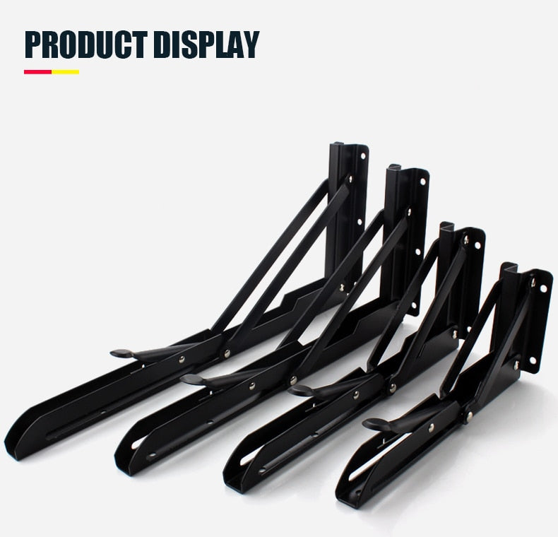 2er-Set Klappbarer Regalhalter, schwerlast, aus Edelstahl für Tische, Wohnmobile und platzsparend - Unique Outlet