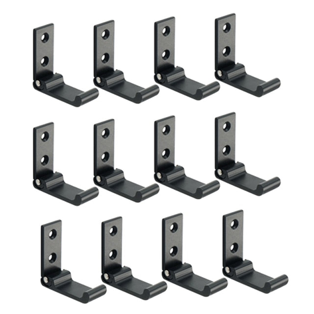 4/8 Stück Klapp-Wandhaken, versteckter Robe-Handtuch-Mantelhaken, Edelstahl-Haken für Zuhause, Küche, Badezimmer, matte schwarze Handtuchleiste - Unique Outlet