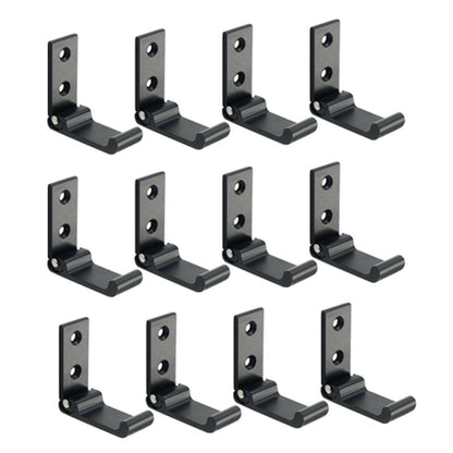 4/8 Stück Klapp-Wandhaken, versteckter Robe-Handtuch-Mantelhaken, Edelstahl-Haken für Zuhause, Küche, Badezimmer, matte schwarze Handtuchleiste - Unique Outlet