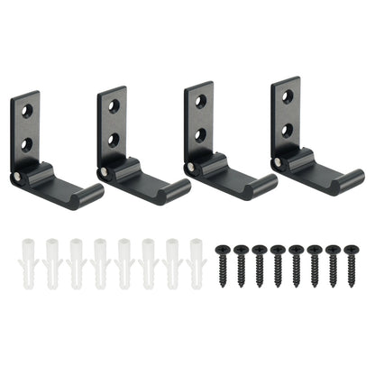 4/8 Stück Klapp-Wandhaken, versteckter Robe-Handtuch-Mantelhaken, Edelstahl-Haken für Zuhause, Küche, Badezimmer, matte schwarze Handtuchleiste - Unique Outlet