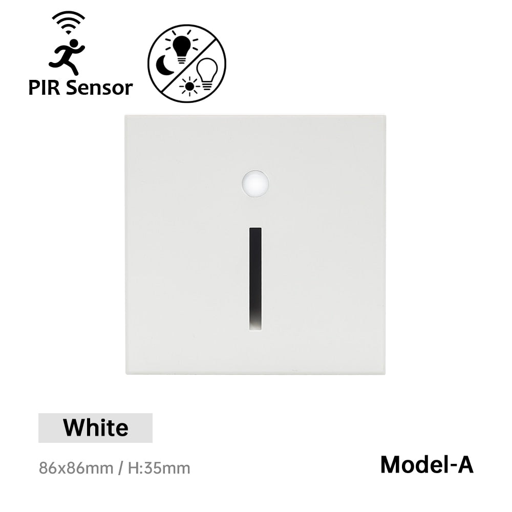 Einbau-LED-Wandleuchte, Treppen-LED-Licht, Bewegungsmelder-Sensor, AC85-265V, Flur-Treppen-Beleuchtung, Wandleuchte - Unique Outlet