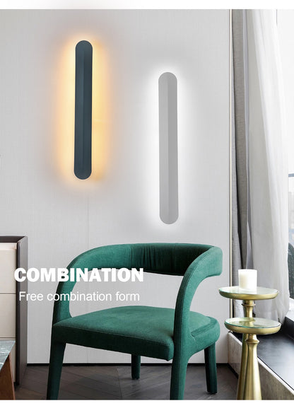 Minimalistische kreative Schlafzimmer-Wandleuchte aus Aluminium | Moderne Wandlampen für Wohnzimmer | 10W | AC90-260V | 3 Farben - Unique Outlet