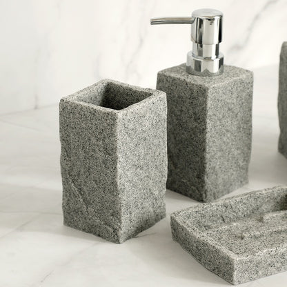 Bad-Accessoires Set oder Einzel Iiquid Seifenspender Zahnbürstenhalter Tasse Seifenschale Toilettenbürstenhalter - Unique Outlet