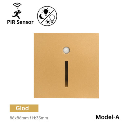 Einbau-LED-Wandleuchte, Treppen-LED-Licht, Bewegungsmelder-Sensor, AC85-265V, Flur-Treppen-Beleuchtung, Wandleuchte - Unique Outlet