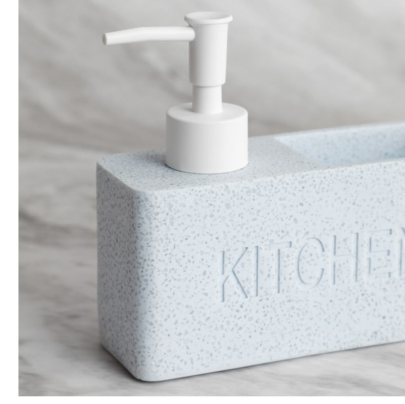 Modernes Küchenzubehör Seifenspender Set Flüssigseifenspender Pumpflasche Hält Schwämme/Bürsten - Unique Outlet