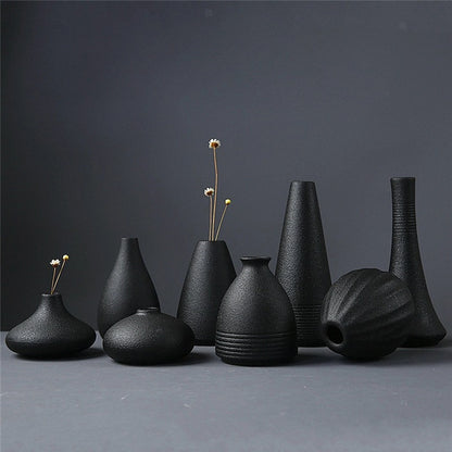 Schwarze keramische Vase für Heimdekoration - Unique Outlet