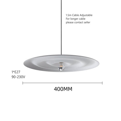 Kreative moderne Pendelleuchte mit Wasserwellen-Design in Weiß - Unique Outlet