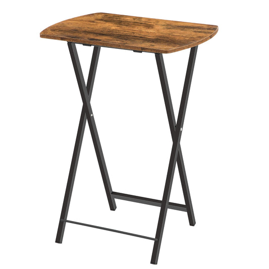 Klappbarer Beistelltisch, kleiner Sofatisch, Couchtisch, TV-Tablett im industriellen Stil, Serviertisch und Snack-Tisch für kleine Räume - Unique Outlet
