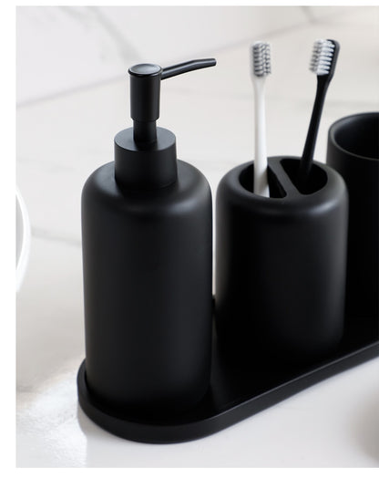 Premium 5 tlg. schwarzes Badezimmerzubehör Set - Unique Outlet