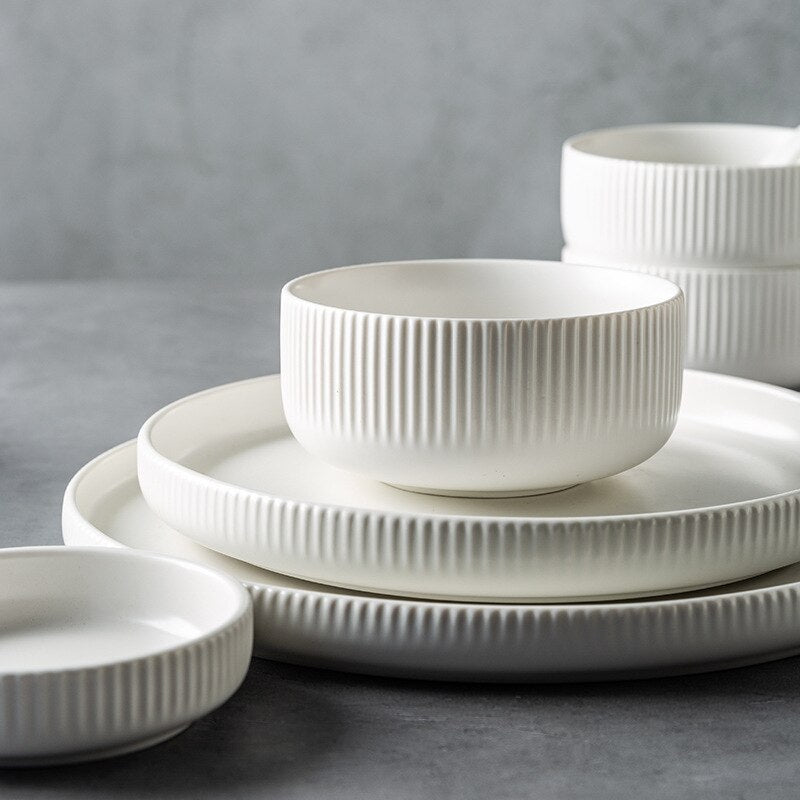 Nordic Keramik-Geschirr-Set, japanischer Stil, matt glasiert - Unique Outlet