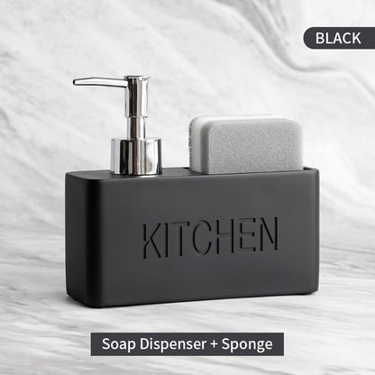 Modernes Küchenzubehör Seifenspender Set Flüssigseifenspender Pumpflasche Hält Schwämme/Bürsten - Unique Outlet